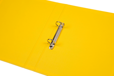 Marbig A4 2/25 Polyethylene (PE) Linen Finish Ring Binder Lemon AO5022105