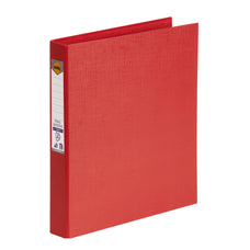 Marbig A4 2/25 Polyethylene (PE) Linen Finish Ring Binder Red AO5022103