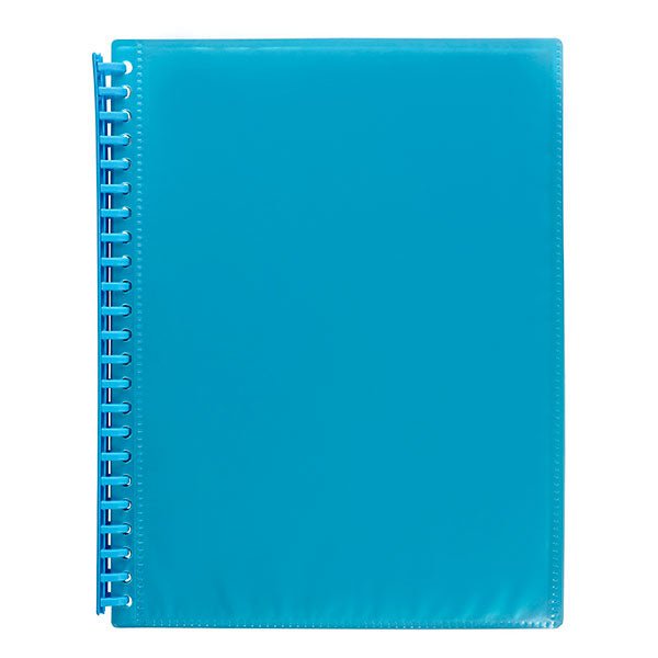 Marbig A4 20 Pocket Insertable Cover Refillable Display Book, Marine Cover AO2008501