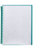 Marbig A4 20 Pocket Refillable Display Book, Clear Front, Green Backing AO2007204