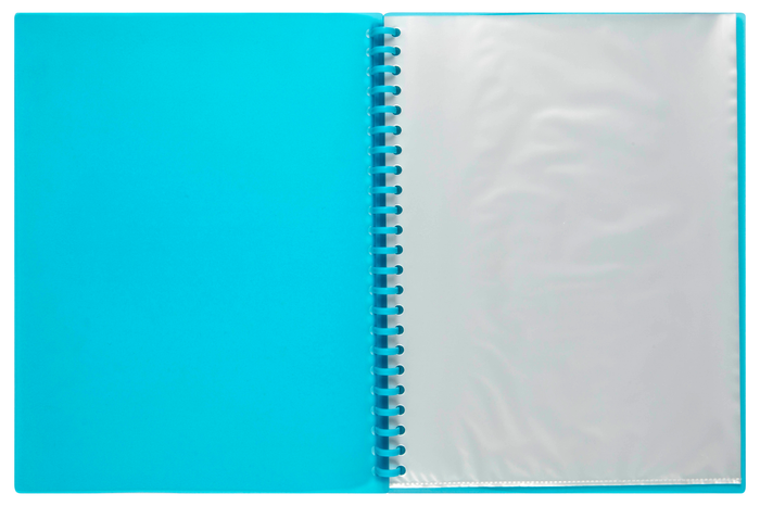 Marbig A4 20 Pocket Refillable Display Book, Translucent Marine Cover AO2007301