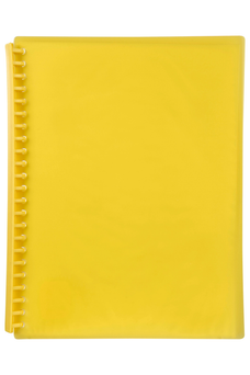 Marbig A4 20 Pocket Refillable Display Book, Translucent Yellow Cover AO2007305