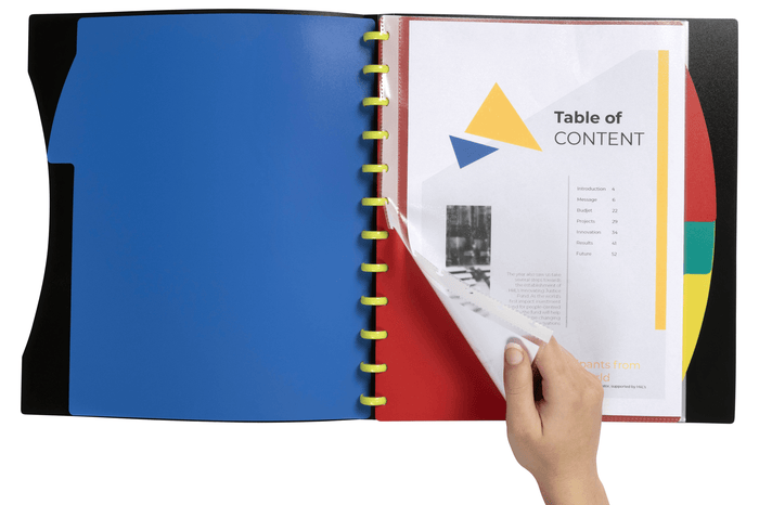 Marbig A4 20 Pocket Refillable Display Book With Polyprop Dividers AO2020202