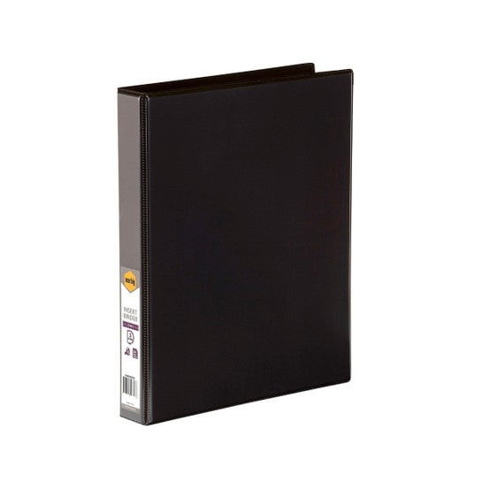 Marbig A4 3/25 Clearview Insert Cover Ringbinder - Black AO5403002B