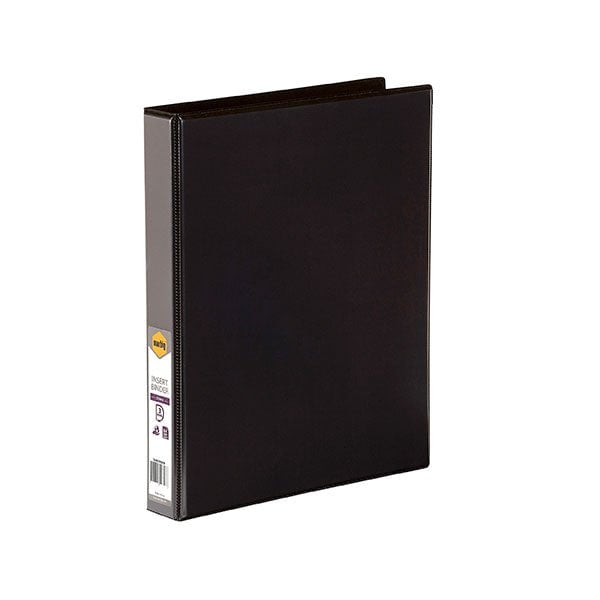 Marbig A4 3/25 Clearview Insert Cover Ringbinder - Black AO5403002B