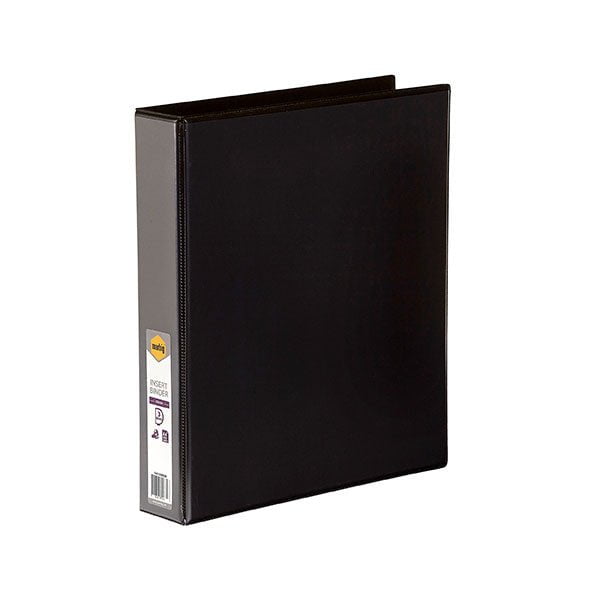 Marbig A4 3/38 Clearview Insert Cover Ringbinder - Black AO5413002B