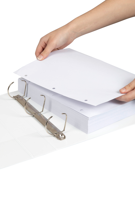 Marbig A4 3/38 Clearview Insert Cover Ringbinder - White AO5413008B