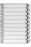 Marbig A4 Cardboard Indices/Divider, 10 Tab, Black/White AO35117F