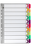 Marbig A4 Cardboard Indices/Divider, 10 Tabs, Fluoro AO36017F