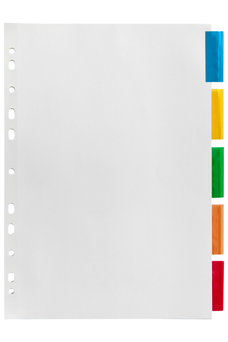Marbig A4 Cardboard Indices/Divider, 5 Tabs AO37640F