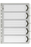 Marbig A4 Cardboard Indices/Divider, 5 Tabs, Black/White AO35111F