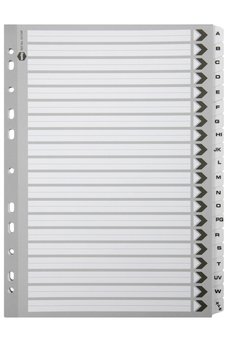 Marbig A4 Cardboard Indices/Divider, A-Z, Black/White AO35124F