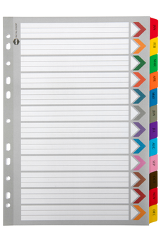 Marbig A4 Cardboard Indices/Divider, Jan-Dec AO35029F