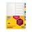 Marbig A4 Coloured Polypropylene Indices/Divider, 10 Tabs AO35020