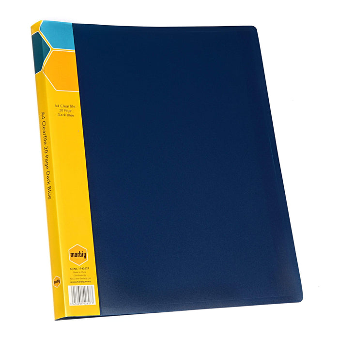 Marbig A4 Display Book 10 pocket Dark Blue AO1742627