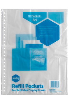 Marbig A4 Display Book Refills 10's pack AO2008000