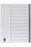 Marbig A4 Grey Polypropylene Indices/Divider, 1-12 AO35030