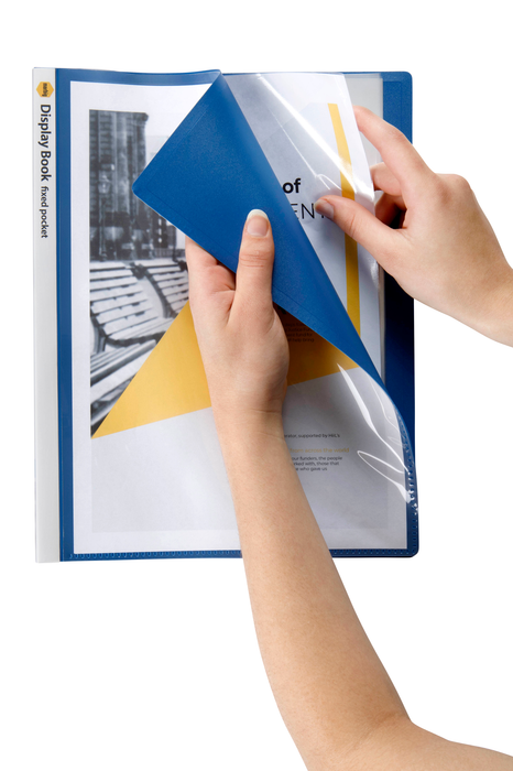 Marbig A4 Insert Cover Display Book 20 pocket Blue AO2003701