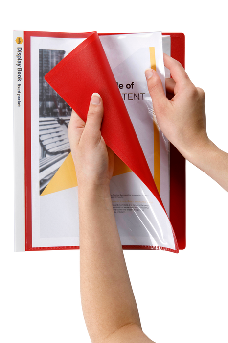 Marbig A4 Insert Cover Display Book 20 pocket Red AO2003703