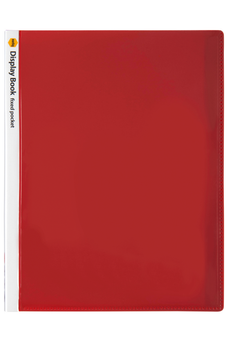 Marbig A4 Insert Cover Display Book 20 pocket Red AO2003703