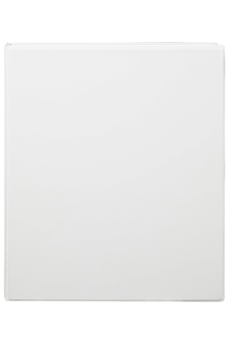 Marbig A4 Insert Cover Ring Binder, 25mm 4 D Rings, White AO5404008B