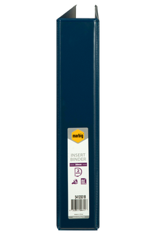 Marbig A4 Insert Cover Ring Binder, 38mm 2 D Rings, Blue AO5412001B