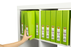 Marbig A4 Insert Cover Ring Binder, 38mm 2 D Rings, Lime AO5412004