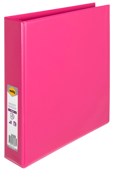 Marbig A4 Insert Cover Ring Binder, 38mm 2 D Rings, Pink AO5412009