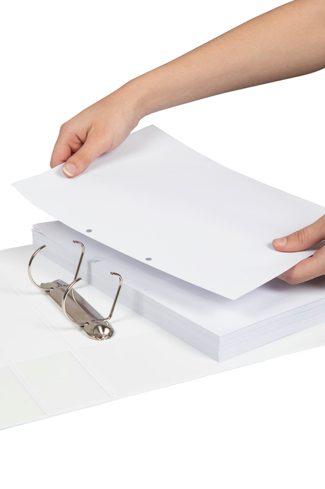 Marbig A4 Insert Cover Ring Binder, 38mm 2 D Rings, White AO5412008B