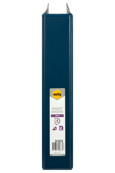 Marbig A4 Insert Cover Ring Binder, 38mm 4 D Rings, Blue AO5414001B