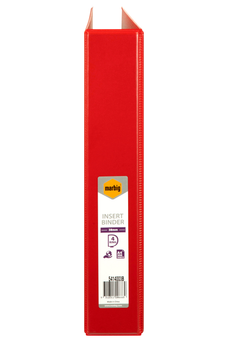 Marbig A4 Insert Cover Ring Binder, 38mm 4 D Rings, Red AO5414003B