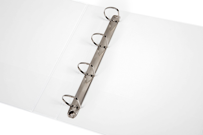 Marbig A4 Insert Cover Ring Binder, 38mm 4 D Rings, White AO5414008B