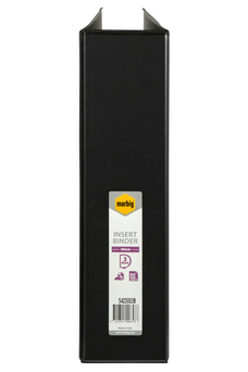 Marbig A4 Insert Cover Ring Binder, 50mm 3 D Rings, Black AO5423002B