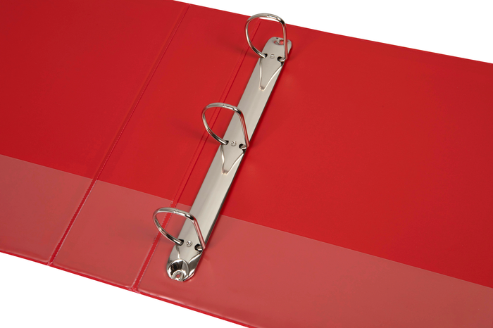 Marbig A4 Insert Cover Ring Binder, 50mm 3 D Rings, Red AO5423003B