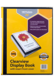 Marbig A4 Insertable Cover 100 Page Display Book AO2059002