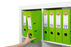 Marbig A4 Polyethylene (PE) Lever Arch File With Linen Finish Cover Lime AO6601032