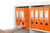 Marbig A4 Polyethylene (PE) Lever Arch File With Linen Finish Cover Orange AO6601006