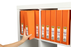 Marbig A4 Polyethylene (PE) Lever Arch File With Linen Finish Cover Orange AO6601006