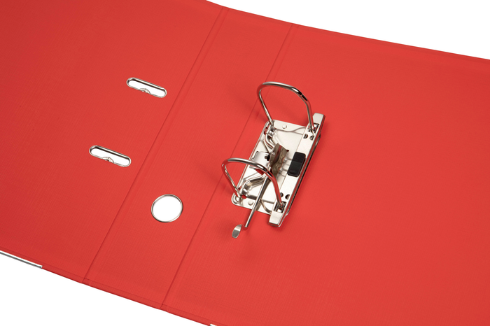 Marbig A4 Polyethylene (PE) Lever Arch File With Linen Finish Cover Red AO6601003