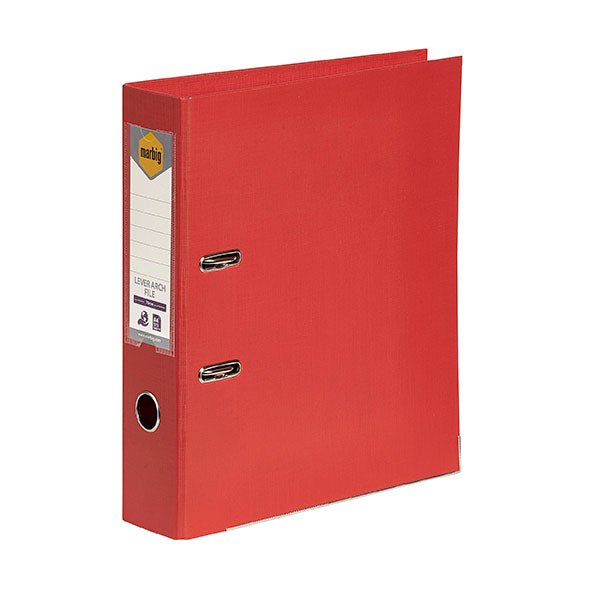 Marbig A4 Polyethylene (PE) Lever Arch File With Linen Finish Cover Red AO6601003