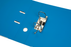 Marbig A4 Polyethylene (PE) Lever Arch File With Linen Finish Cover Sky Blue AO6601017