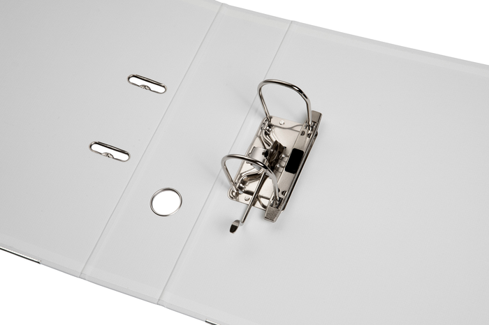 Marbig A4 Polyethylene (PE) Lever Arch File With Linen Finish Cover White AO6601008