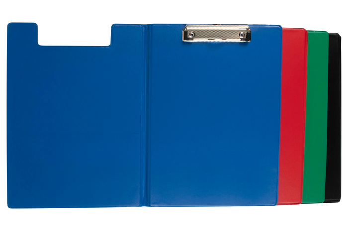 Marbig A4 Polypropylene Clipboard with Flap, Assorted Colours, Pack of 12 AO4300099