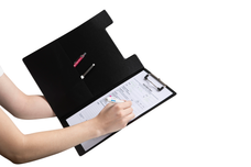 Marbig A4 Polypropylene Clipboard with Flap, Black AO4300002