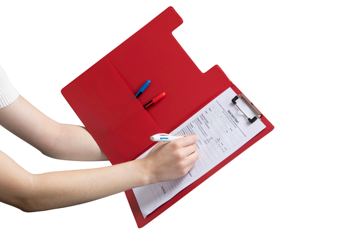 Marbig A4 Polypropylene Clipboard with Flap, Red AO4300003