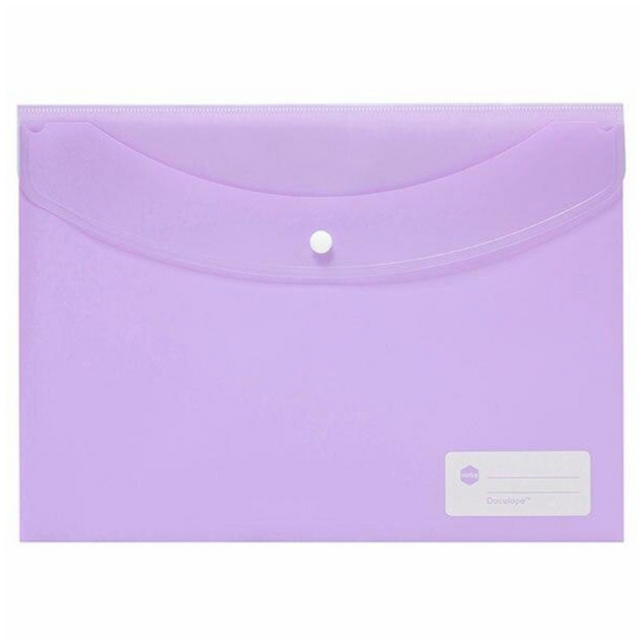 Marbig A4 Polypropylene Doculope Wallet, Assorted Pastel Colours x 12's pack AO2015098