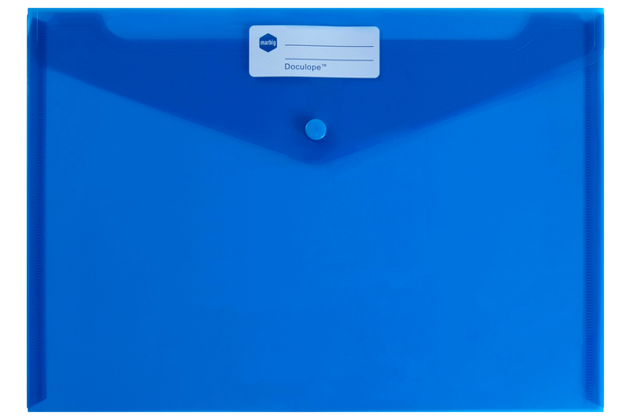 Marbig A4 Polypropylene Doculope Wallet, Blue AO2015001