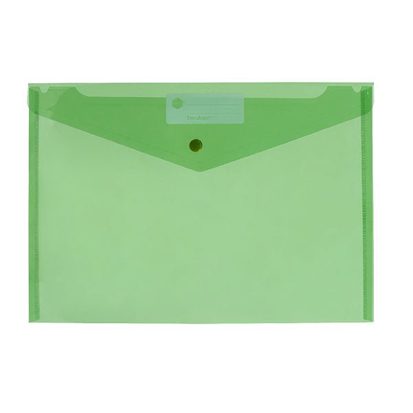 Marbig A4 Polypropylene Doculope Wallet, Green | Document Wallets ...