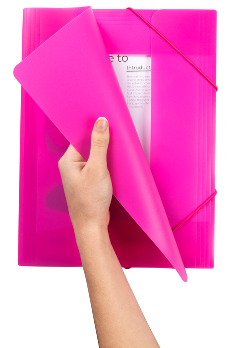Marbig A4 Polypropylene Document Wallet Pink AO2095109