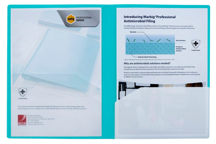 Marbig A4 Professional 4 Pocket Folder, Blue AO2059001